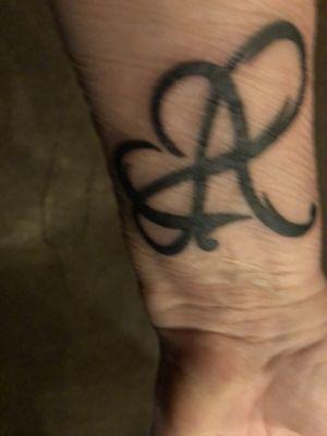 A - for my name  and the infinity sign.