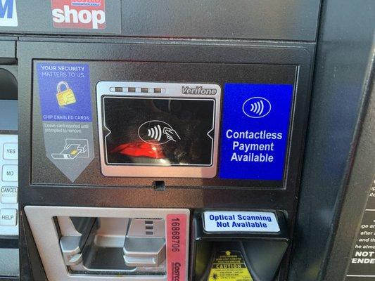 All of the gas pumps now have contactless pay. This makes payment quick, easy, and secure.