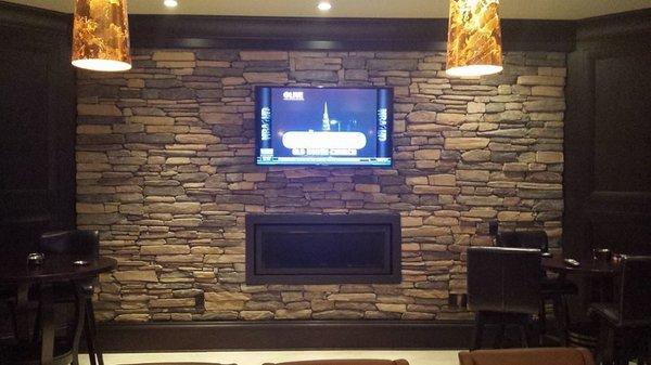 50" Sony on stack stone