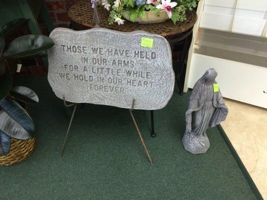 Concrete stepping stones and angels available.