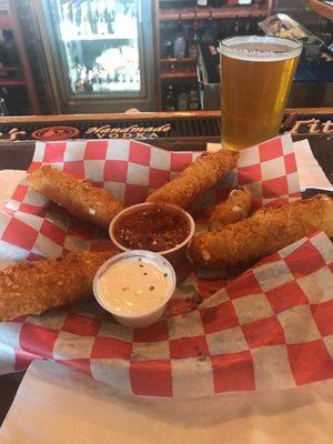 Cheese sticks? More like a loaf of cheese deep fat fried..... crazy portion of stix and really good.....