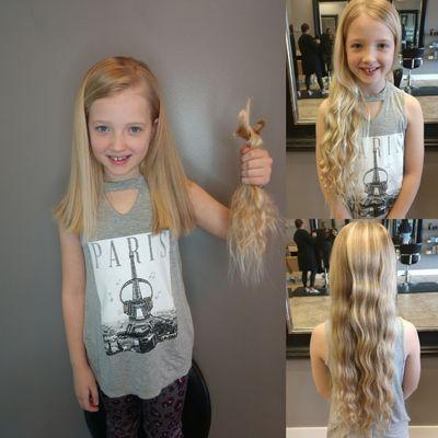 Fun locks of love cut for this cutie.