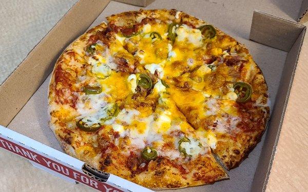 Jalapeño popper pizza! So good!