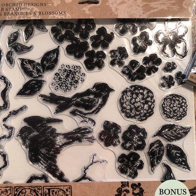 Bird branches and blossoms stamps!