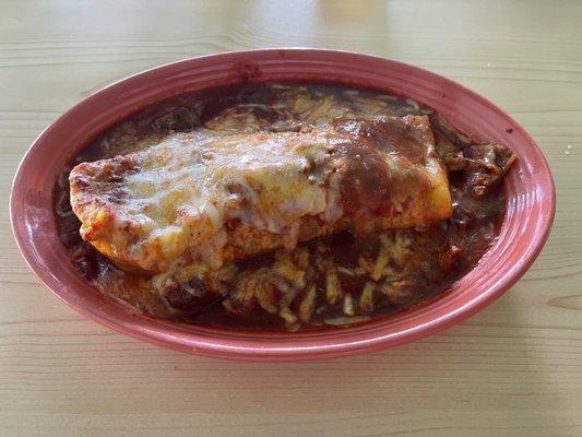 Chile Colorado Burrito...Ranchero style.