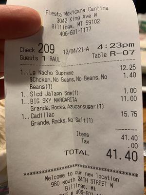 Charged for jalapeños when they were on the item ‍