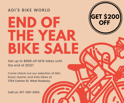 End of the Year Bike SALE!