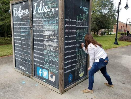 Kate and Bill Lewis of Fort Lauderdale checking out Burnette Park in Tallahassee, Florida.