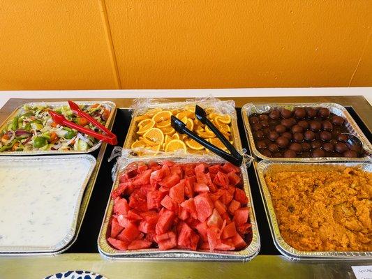 Delicious desserts, fruits from our weekend buffet