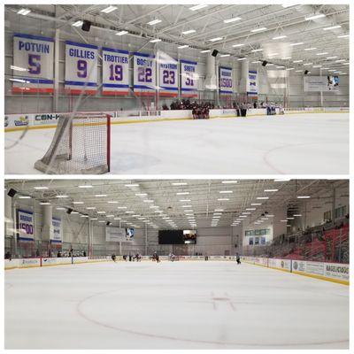 1 of the 2 indoor rinks. This one is used for hockey games