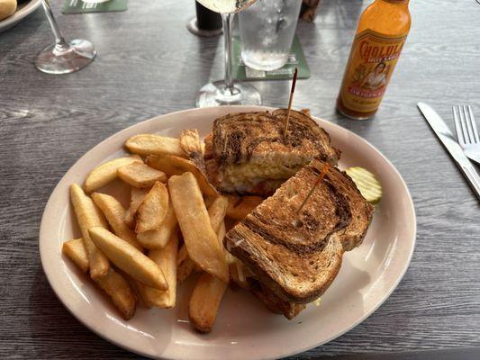 Grouper Ruben with Steak Fries