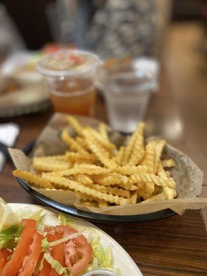 Fries cooked to perfection.