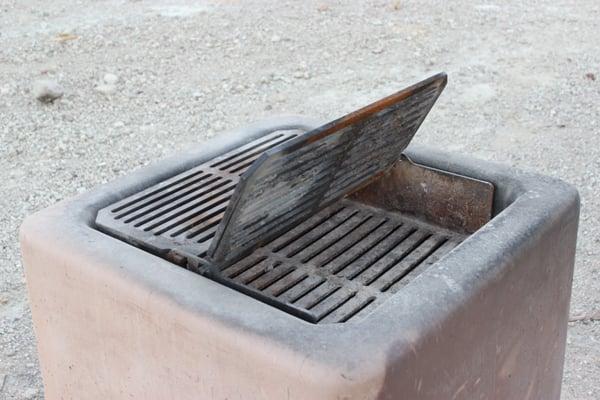 Grill at each campsite