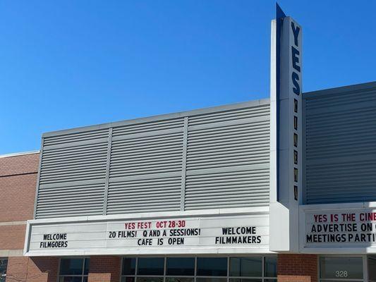 Marquee for last weekend's film festival.