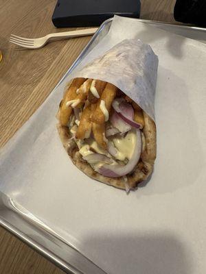 Chicken Gyro with special mustard sauce!