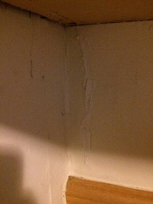 More caulking in cracks in sheet rock