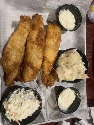 Fish w/ mashed potatoes instead of fries