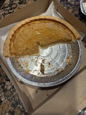 Thin pumpkin pie