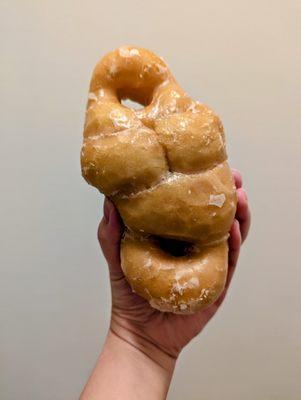 Tender doughnut is so large, I had it for two meals.