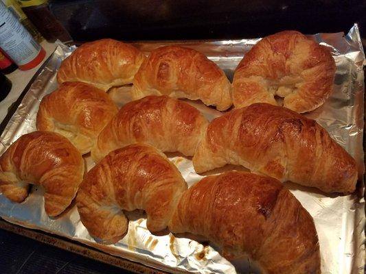 Mini croissants baked at home (frozen, and sold exclusively through Williams-Sonoma)