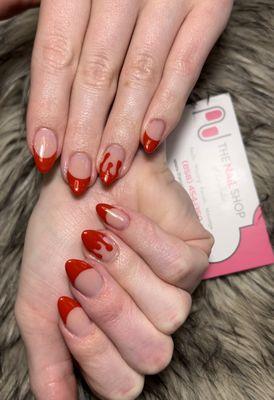 Red French and blood dripping design