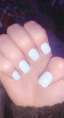 Blue acrylic nails