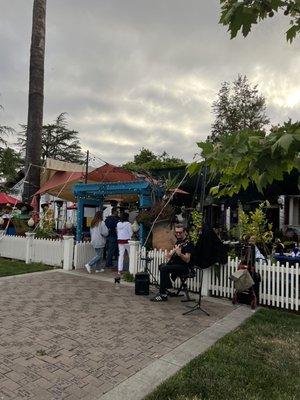 Live music on a cloudy day!