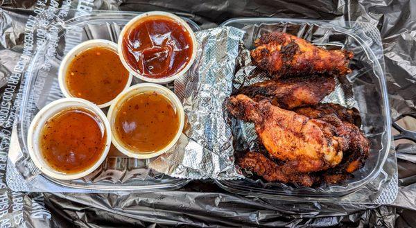 Smoke fried wings