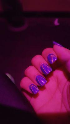 Nails done by Jenny. These were done using the holographic nail polish