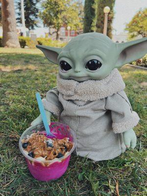 Grogu approved of the acai bowl!