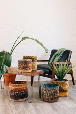 Handcrafted baskets