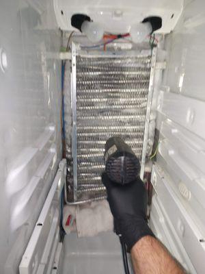 emergency defrost and repair to refrigerator