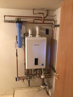 Navien combi boiler install