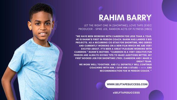 Testimonial from Rahim Barry