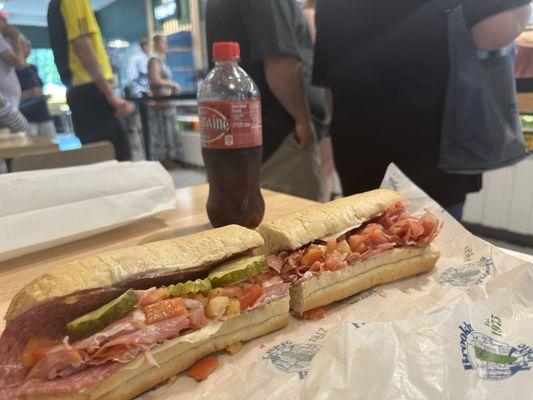 Italian sandwich and a Cheerwine