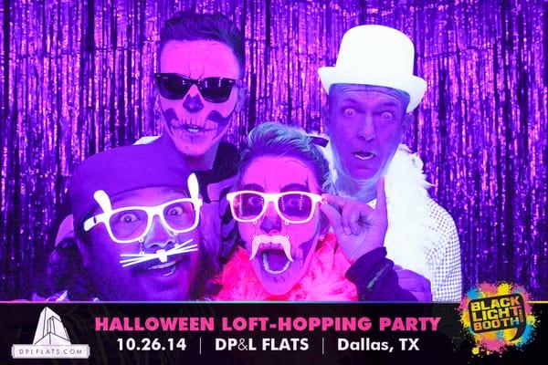 "Halloween Loft Hopping Party @ DP&L Flats" | Dallas, TX | October 26, 2014 | by BlacklightBooth.com