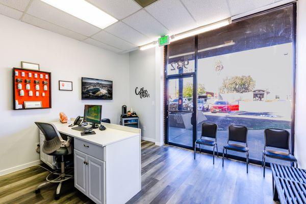 Front Desk and waiting room.