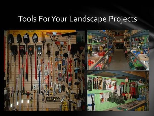 Tools for your landscape project.   rocksnroots.com  586-752-4900