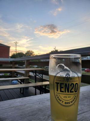 Beer and a sunset-perfect evening