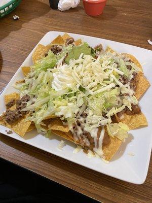 Ground Beef Loaded Nachos... tip: add some Queso Sauce and salsa! So good!