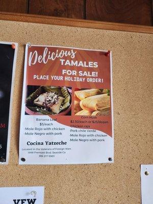 Tamale pre-orders