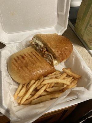 Meatball parmigiana panini