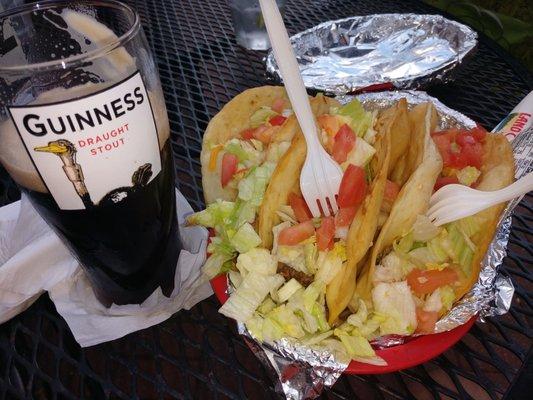 Taco Wednesday Pat's Tavern Rhinelander WI Cold Beer  chicken taco , traditional ground beef taco , shredded beef taco