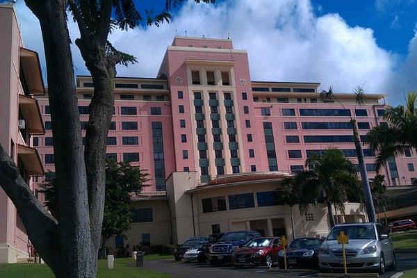 Makai front entrance of tripler amc. Subway is to the right, c wing,1st floor.