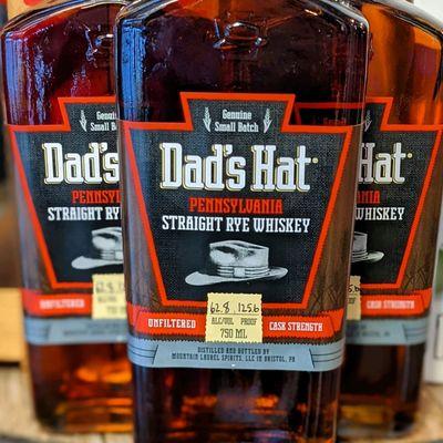 Dad's Hat Rye. Unfiltered, cask strength, exclusive for Pennsylvania Libations at the Reading Terminal Market.