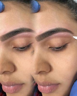 Diseño de cejas y henna | eyebrow shaping with wax and henna