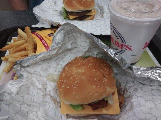 #2 and a chicken club with a small hot chocolate shake (delicious and had mini marshmallows in it)