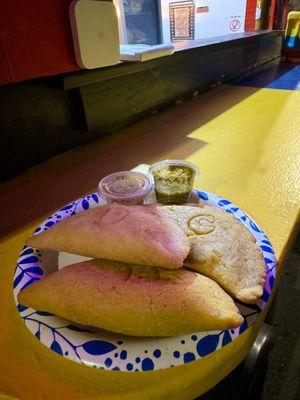 Domino Empanada, Beef and Potato Empanada, chicken empanada