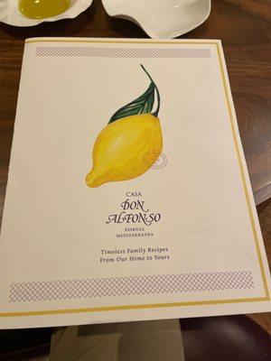 Menu front