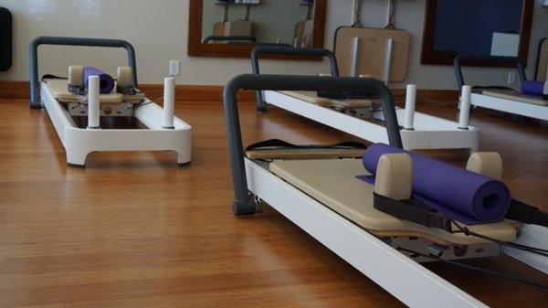 Group Reformer Pilates room - we have 7 Reformers